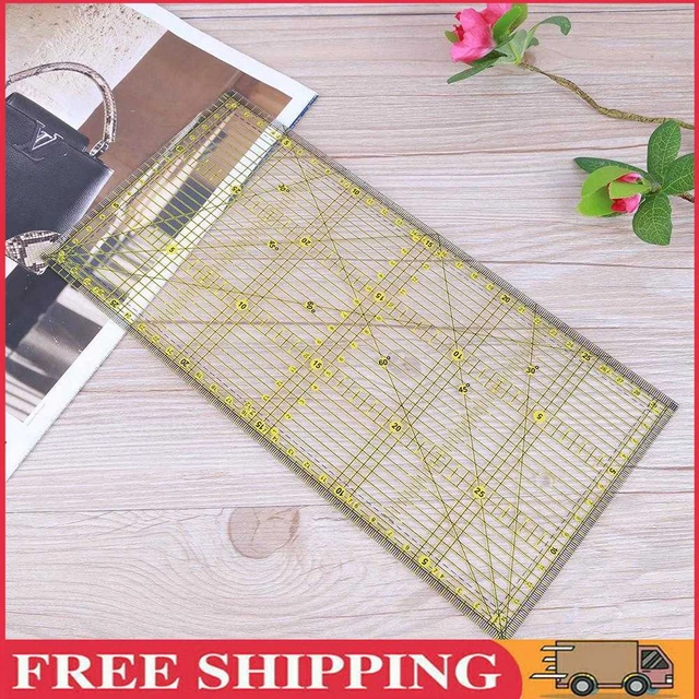 Regla transparente multiusos hágalo usted mismo regla de plástico para diseño de prendas para artesanías de coser