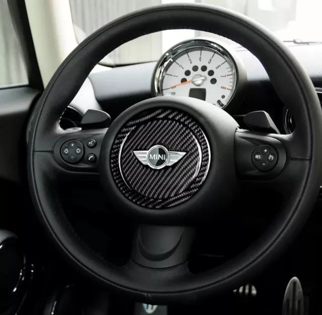Genuine Carbon Fibre Steering Wheel Cover Trim Mini R55 R56 R57 R58 Cooper S JCW