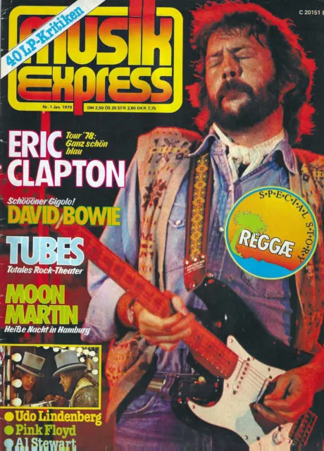 Musik-Express - Ausgabe 01/79 Titelstory: Eric Clapton / Special-Story Reggae