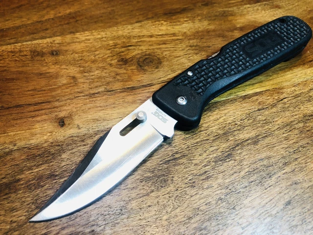 SOG Autoclip Lockback Folder Pocket Knife Zytel Scales