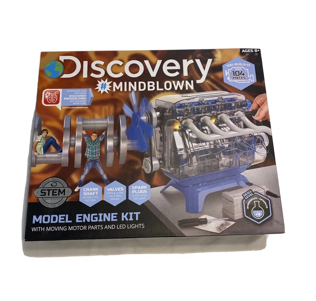 DISCOVERY MINDBLOWN MODEL Engine Kit w/Moving Parts & Lights 104 Pieces