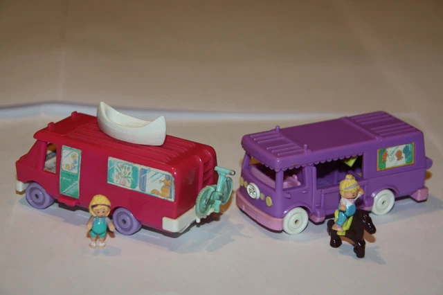 Mini Univers Polly Pocket - Camping-car Van Pour Chevaux - Bluebird Toys 1994