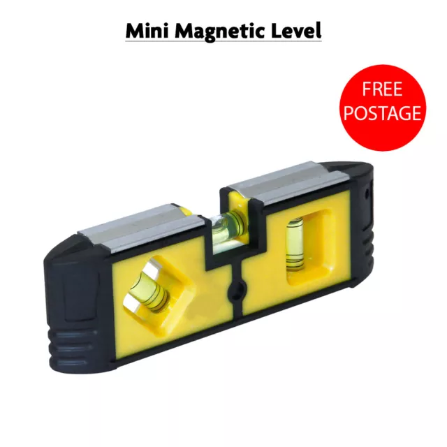 6" Mini Magnetic Spirit Level Carpenters Levelling Measure Angles Pocket Level