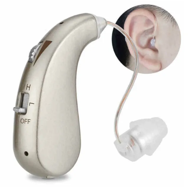 Kit de audífonos SIDA detrás de la oreja amplificador de voz sonido carga USB