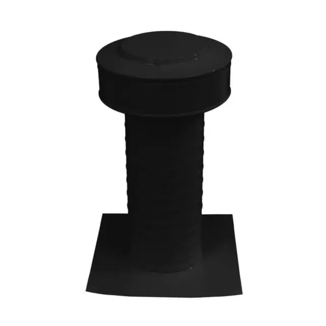 5 in. Dia Keepa Vent an Aluminum Static Roof Vent for Flat Roofs in Black
