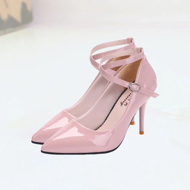 PU Stiletto High Heels Women Clear Pumps Women Heels One Word Belt 3