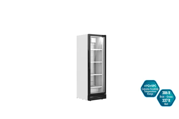 Gewerblicher Flaschenkühler Kühlschrank 386 Liter Eintürer - LIME 600