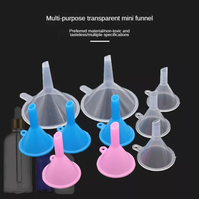 2Pcs Mini Plastic Funnel Small Mouth Liquid Oil Supplies