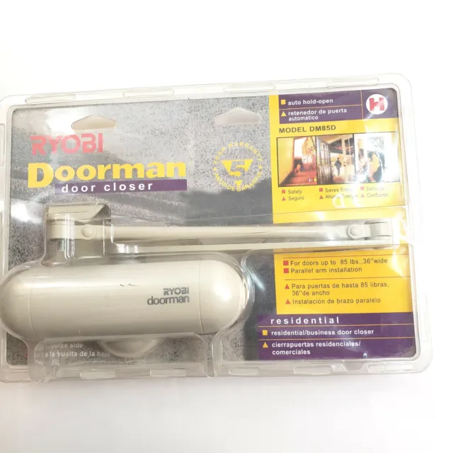 Roybi Doorman- Door Closer Model DM85DIV - New - Auto Hold Open - Residential