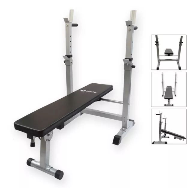 BodyRip Exercise Weight Bench with Dip Bars Sit Up Adjustable Heavy Duty Gym