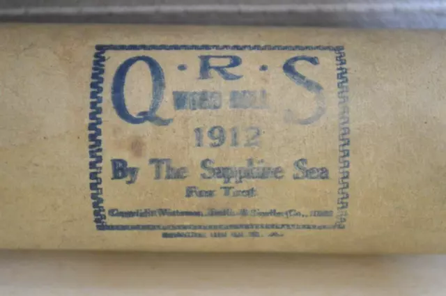 QRS Word Roll By The Sapphire Sea Fox Trot 1912 Ray Confrey Piano Roll Signed