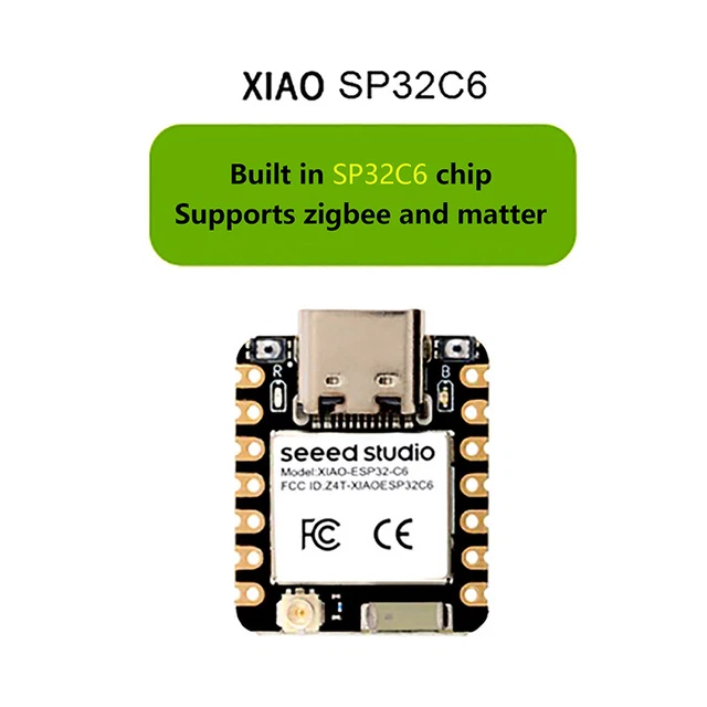 ESP32 SEEED STUDIO XIAO ESP32C6 Support Zigbee Matter Development Board 