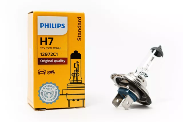 Birne PHILIPS Vision moto 12V/55W H7, Sockel: PX26d bis zu 30% mehr Sicht