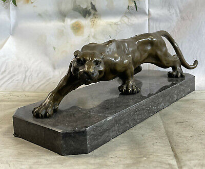 Walking Panther "by French Artist Barye, terrific Art Deco bronze sculpture