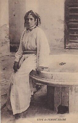 Postcard old postcard morocco morocco type written arab woman