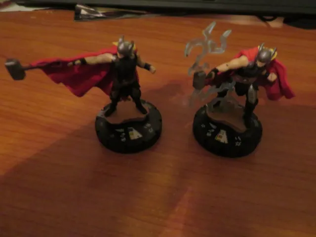 Marvel Heroclix Avengers War Of The Realms R Thor 031 And C Thor 001 With Cards