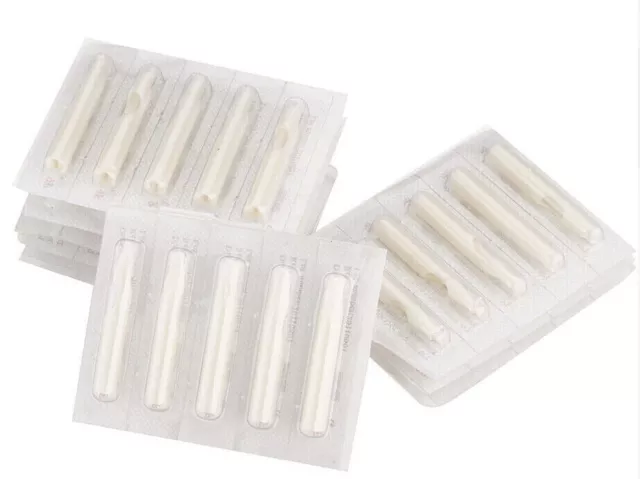 100 piezas tubo de aguja desechable estéril con puntas de boquilla de tatuaje 9R