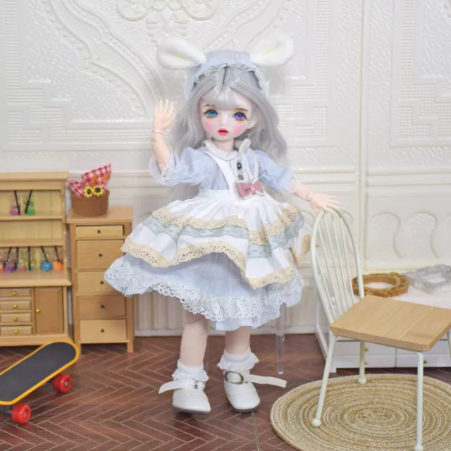 Bambola 1/6 BJD 30 cm bambola ragazza con scarpe da principessa fascia trucco
