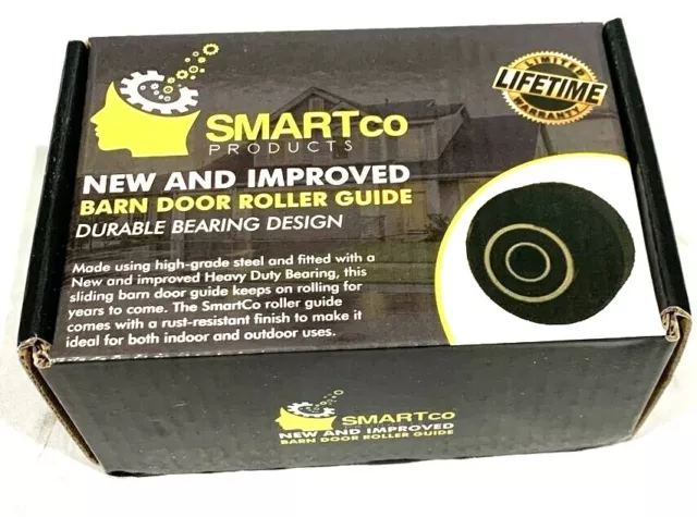 SmartCo New and Improved Barn Door Roller Guide with Mounting Screws