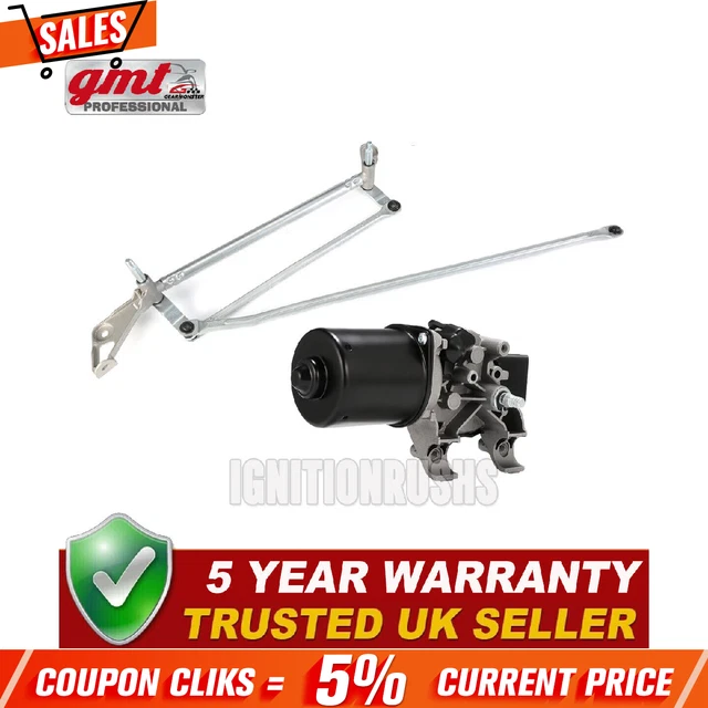 Ikio Front Windscreen Window Wiper Motor And Linkage Rods For