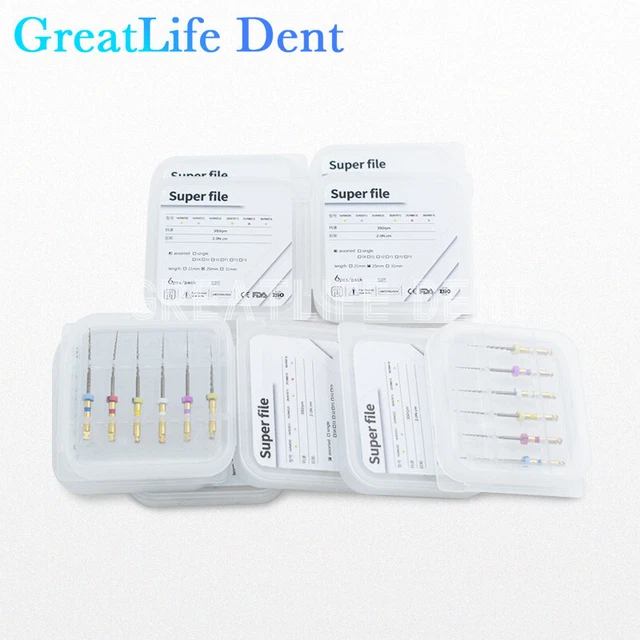 10X Endodontic Files Dental Root Canal Treatment Endo Handpieces 21mm/25mm