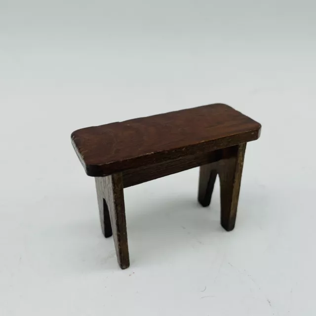 Vintage 1:12 Wooden Dollhouse Furniture Piano Bench