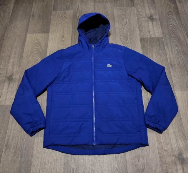 Lacoste ' Hooded & Padded ' Jacket - Mens XL ( 6 ) - Blue - Great Condition