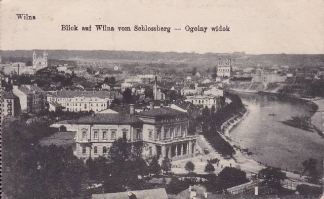 uralte AK, Wilna (Vilnius), Blick auf Wilna vom Schlossberg, Feldpost 1918