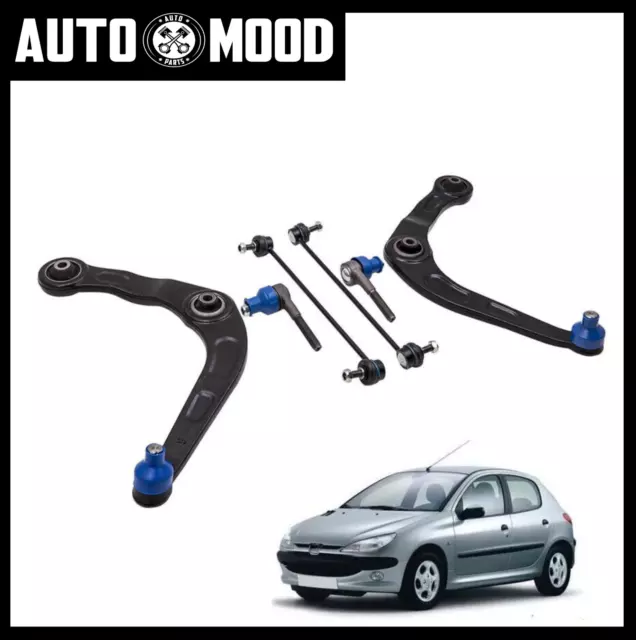 Kit Bracci Anteriori Sospensione Per Peugeot 206 1.4 1.6 2.0 hdi Cc 109 Cv Benz