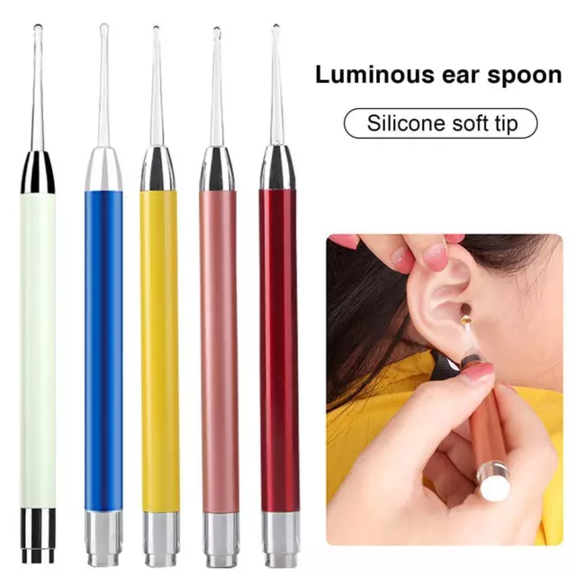 New Baby Ear Cleaner Ear Wax Removal Tool Flashlight Earpick Ear Cleaning Spoon.