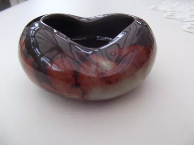 Small Brown Glazed Ewenny Welsh Pottery Ashtray / Trinket Dish 2