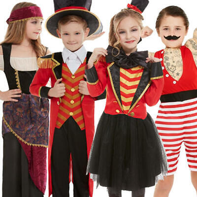 Childs Ring Master Costume Circo Costume più grande Showman Ragazzi Ragazze Bambini 