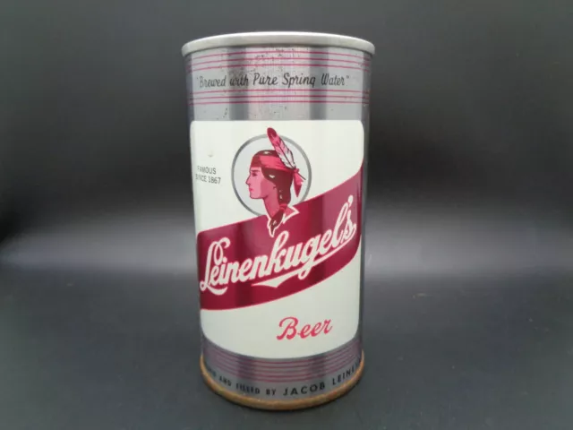 Leinenkugels Beer Can Vintage Metal Pull Top 12 oz Chippewa Falls WI Indian Head