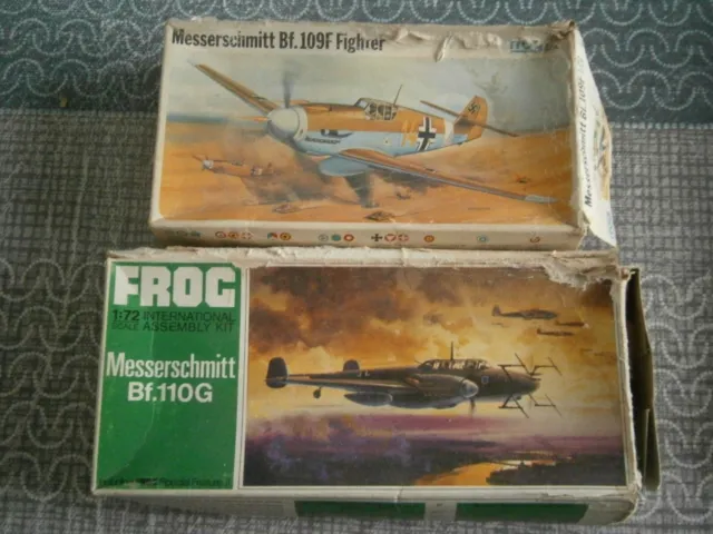 Maquette Avion Luftwaffe Messerschmitt Bf110G / Bf109 Frog  1/72  Lire L Annonce