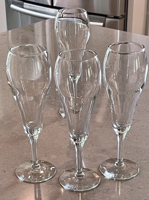 Set Of 4 Libbey Glassware 8476 Citation Gourmet 9oz Tulip Champagne Glasses 8.5"