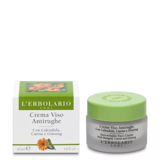 L'erbolario Crème Visage Anti-rides Avec Calendula Carotte et Ginseng 30ml