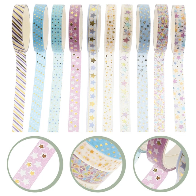 10 panecillos de papel decorativo washi cintas diario álbum de fotos cintas delicadas