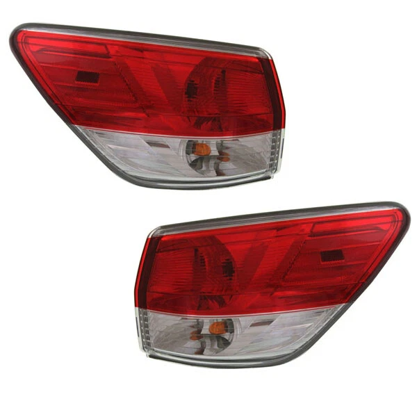 For 13-16 Pathfinder V6 Taillight Taillamp Rear Brake Light Lamp w/Bulb Set Pair