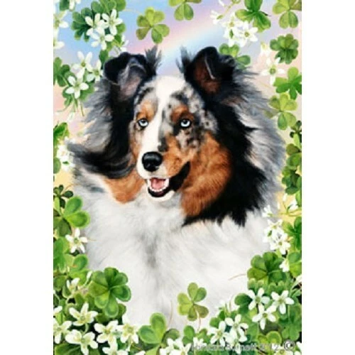 Clover Garden Flag - Blue Merle Shetland Sheepdog Sheltie 310901