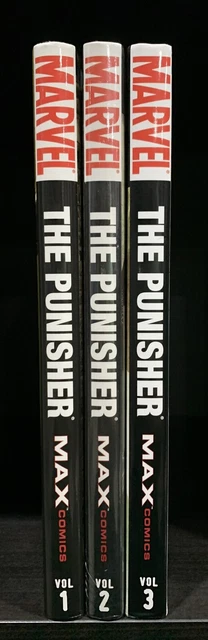 Punisher MAX by Garth Ennis OOP Oversized Hardcover HC: Vol 1-3 Lot MARVEL