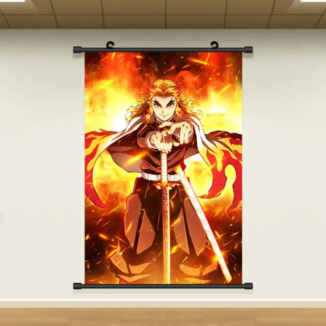 Anime Demon Slayer: Kimetsu no Yaiba Rengoku Kyoujurou HD Wall Scroll Poster Y5