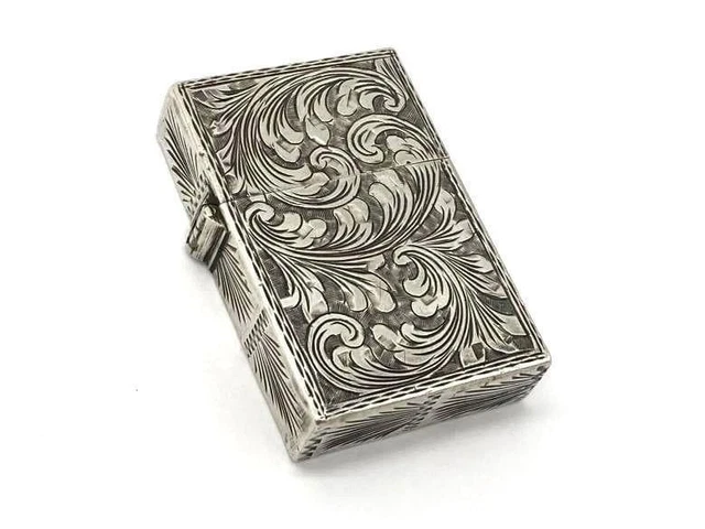 ANCIEN ÉTUI EN argent sterling des années 1950 entièrement gravé artisanat EUR 768,52 - PicClick FR