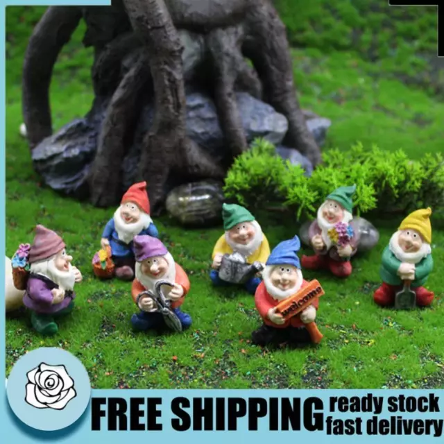 carrycome GNOME Fairy Resin Statues Miniature Garden Elf Sculpture Dwarf Figurin