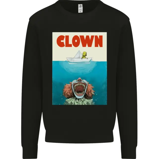 Jaws Funny Parody Clown Halloween Horror Mens Sweatshirt Jumper