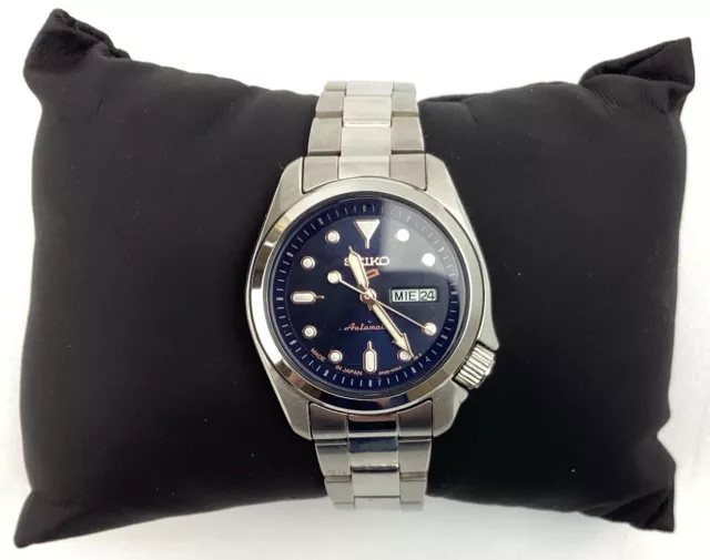 SEIKO SRE003 Sports Automatic Blue Dial Watch Stainless Steel Day Date