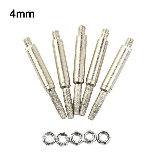 5X 4mm Carbide-Burrs for Mano Manovella Catena Sega Affilacoltelli Motosega Jig