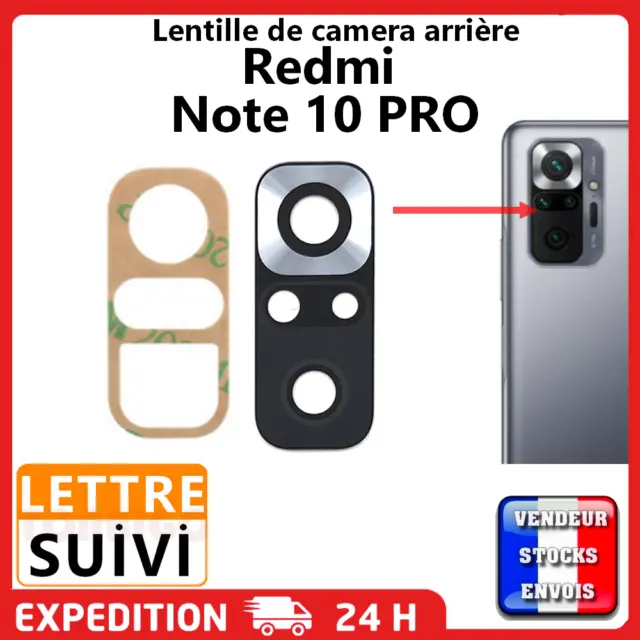 Vitre arrière caméra XIAOMI REDMI NOTE 10 PRO Lentille appareil photo Lens verre