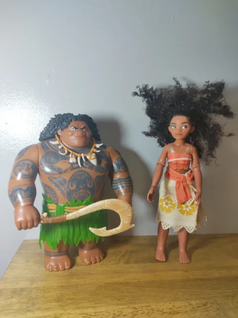 Moana Maui Action Figure Doll Toy Hasbro 2015 Toys Demi God 11” with Fish  Hook