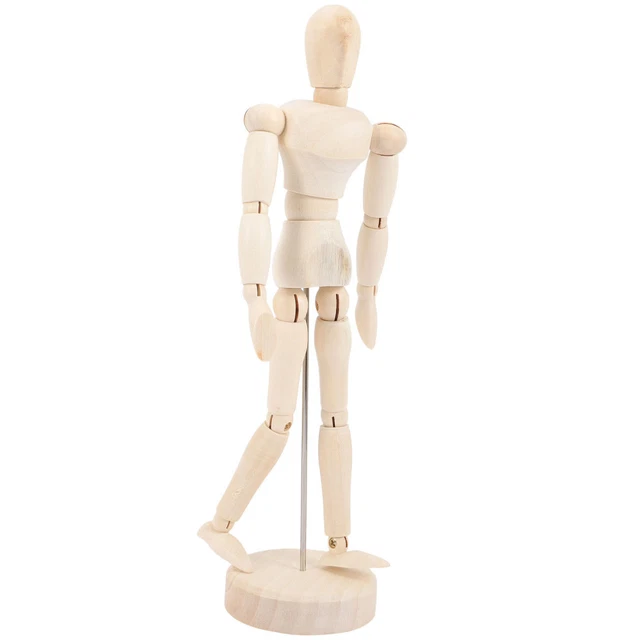 Figurines En Bois à Peindre - Lot De 6 - Articulées, DIY Pour Création Et Décoration - Pour Enfants Et Adultes
