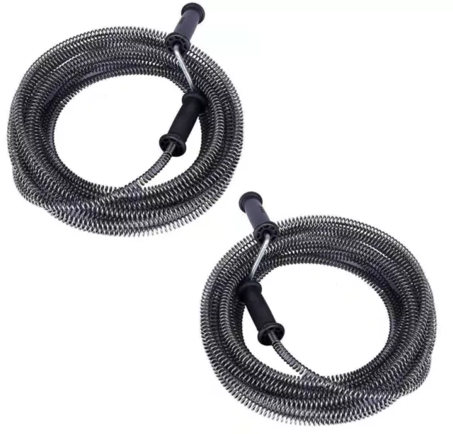 2 X Système Spiralé pour Nettoyage de Tuyau 9m D'Arbre Appareil